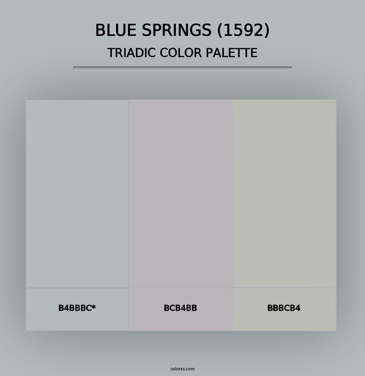 Blue Springs (1592) - Triadic Color Palette