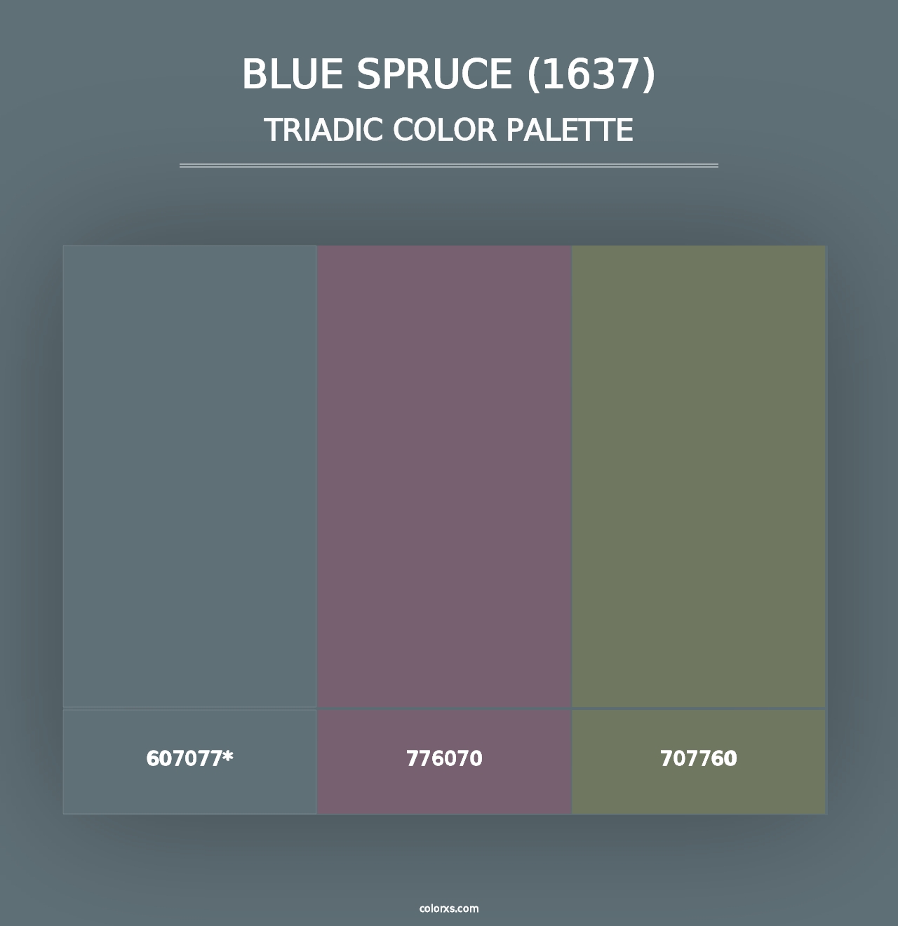 Blue Spruce (1637) - Triadic Color Palette