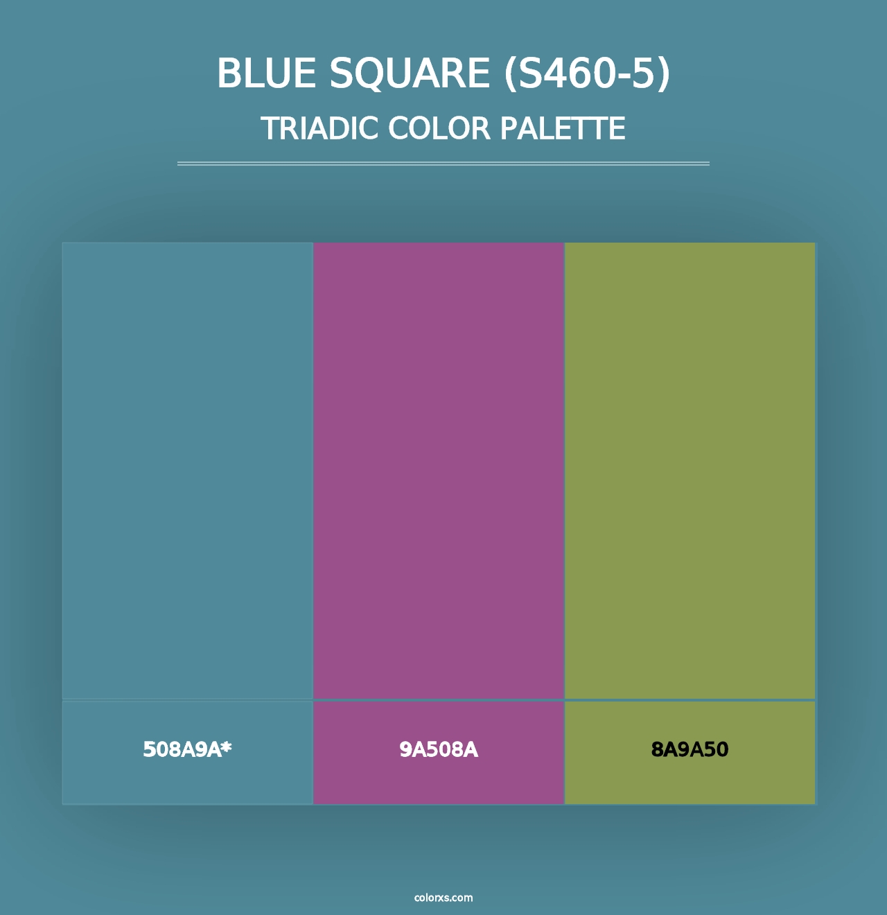 Blue Square (S460-5) - Triadic Color Palette