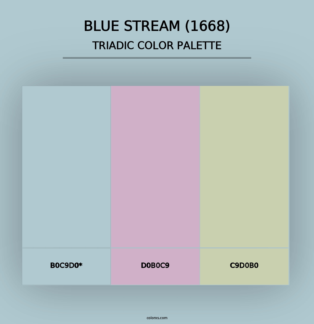 Blue Stream (1668) - Triadic Color Palette