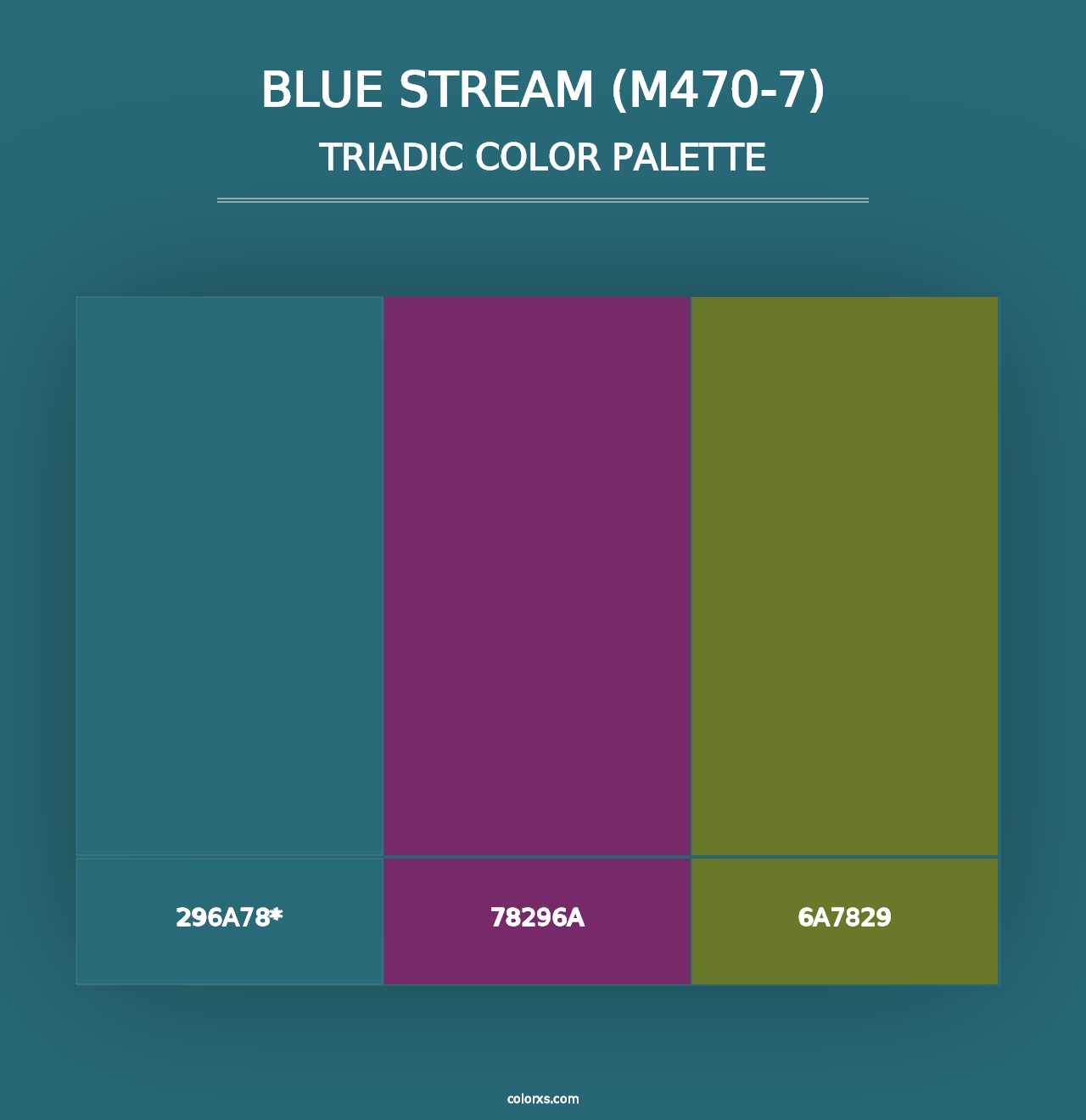 Blue Stream (M470-7) - Triadic Color Palette