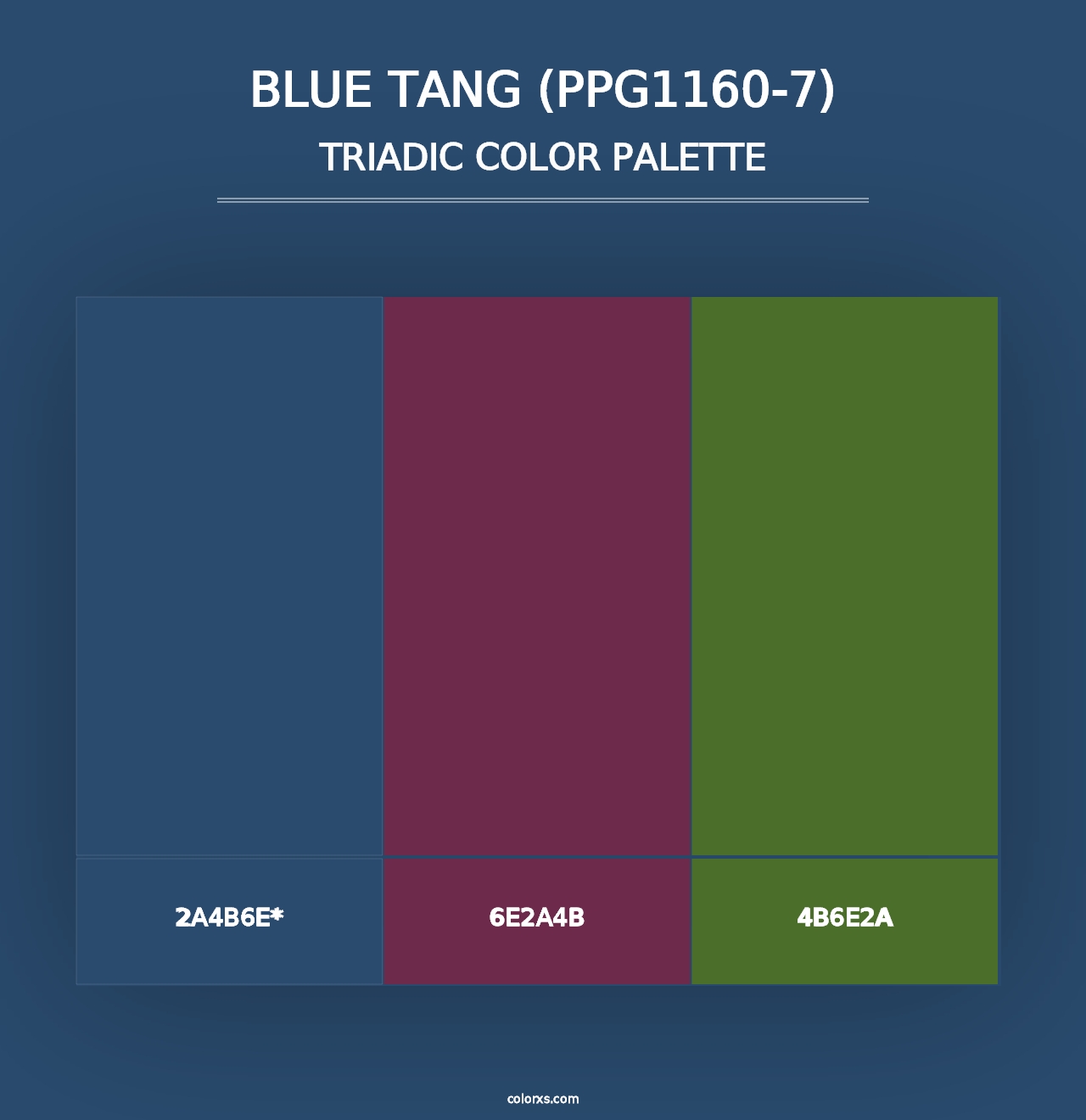 Blue Tang (PPG1160-7) - Triadic Color Palette