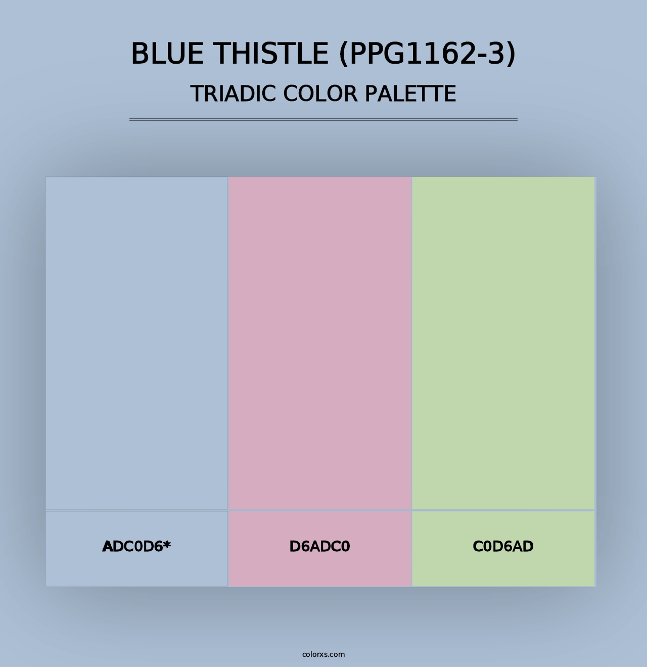 Blue Thistle (PPG1162-3) - Triadic Color Palette