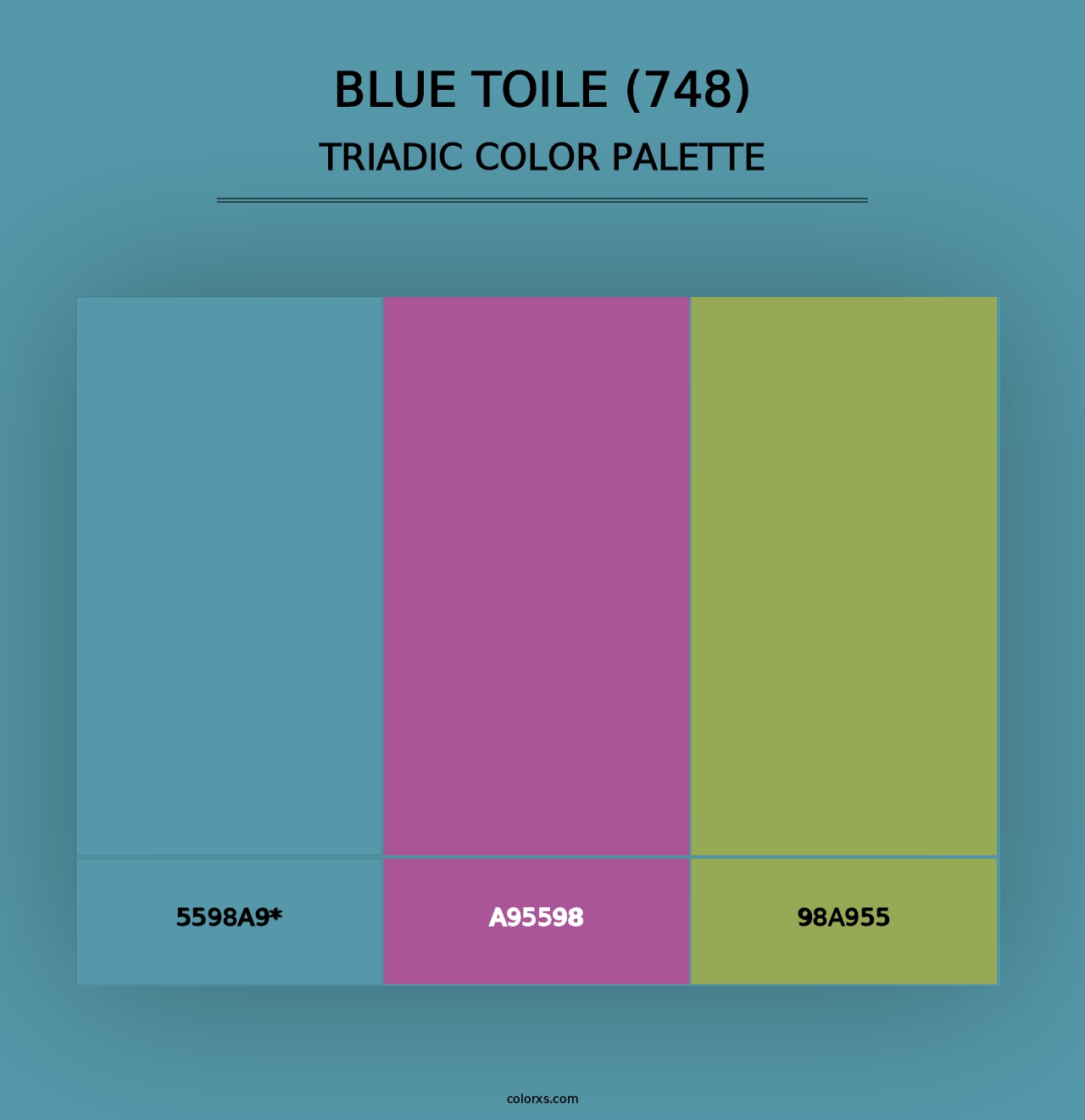 Blue Toile (748) - Triadic Color Palette