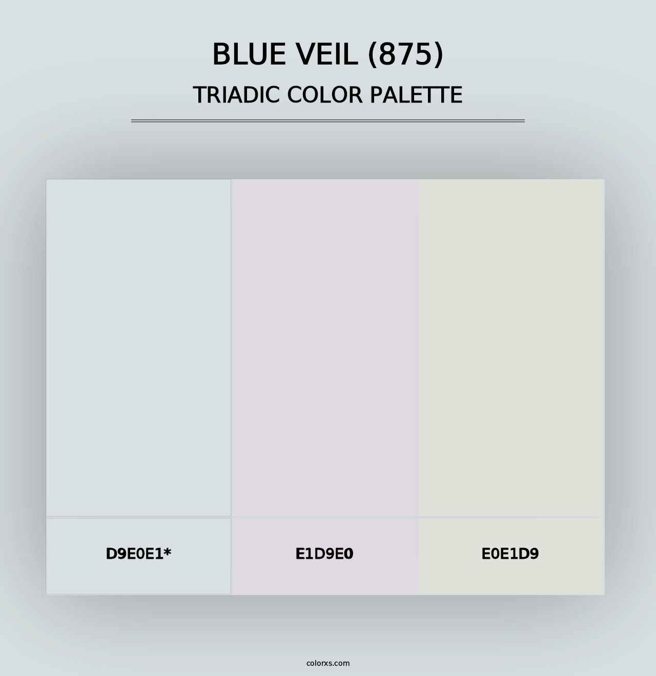 Blue Veil (875) - Triadic Color Palette