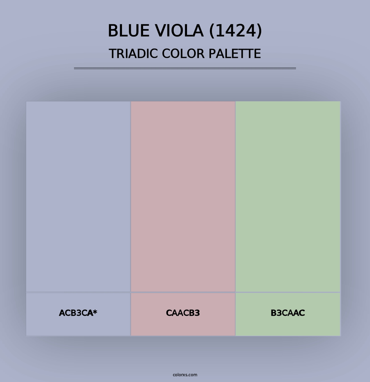 Blue Viola (1424) - Triadic Color Palette