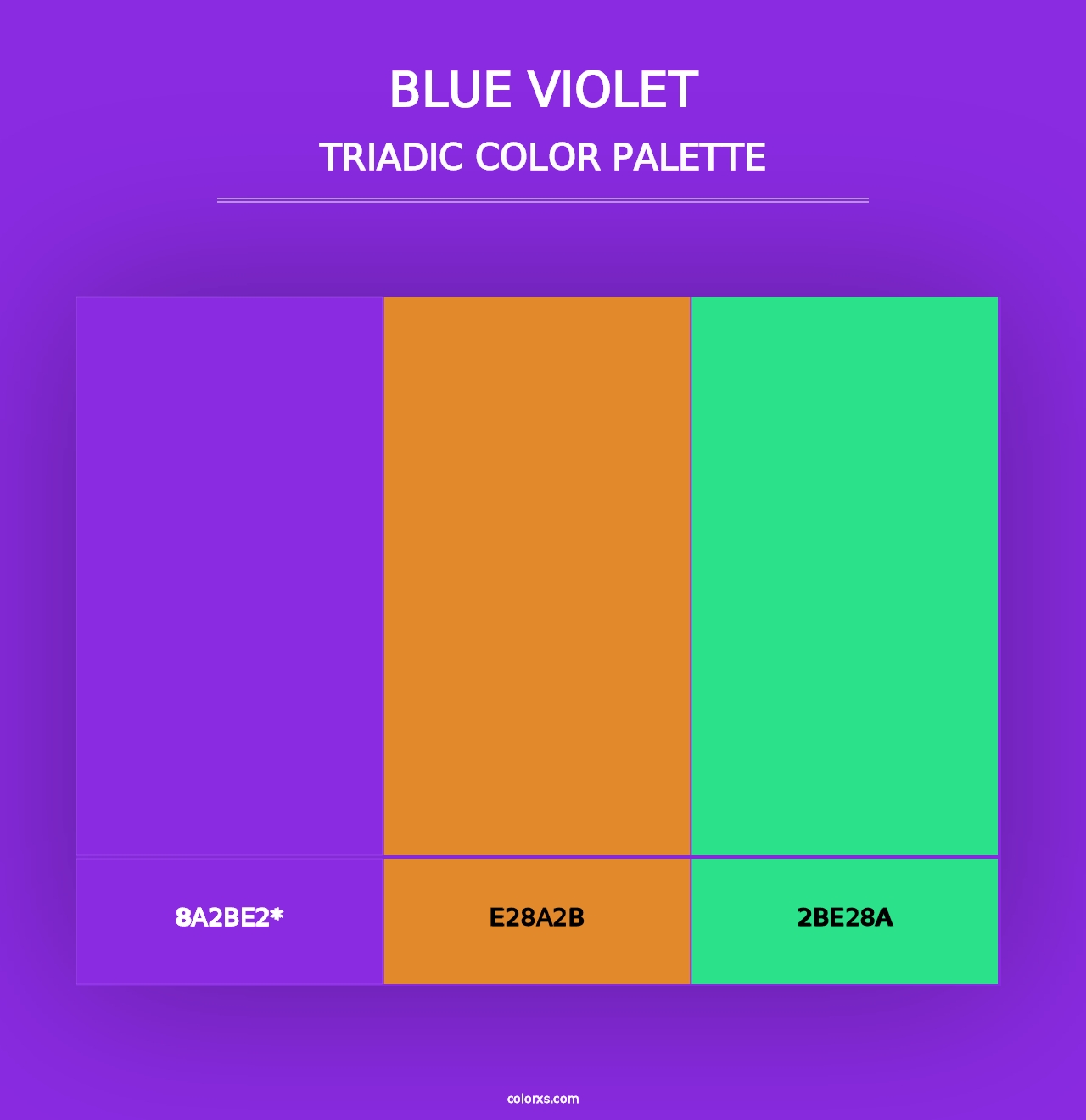 Blue Violet - Triadic Color Palette