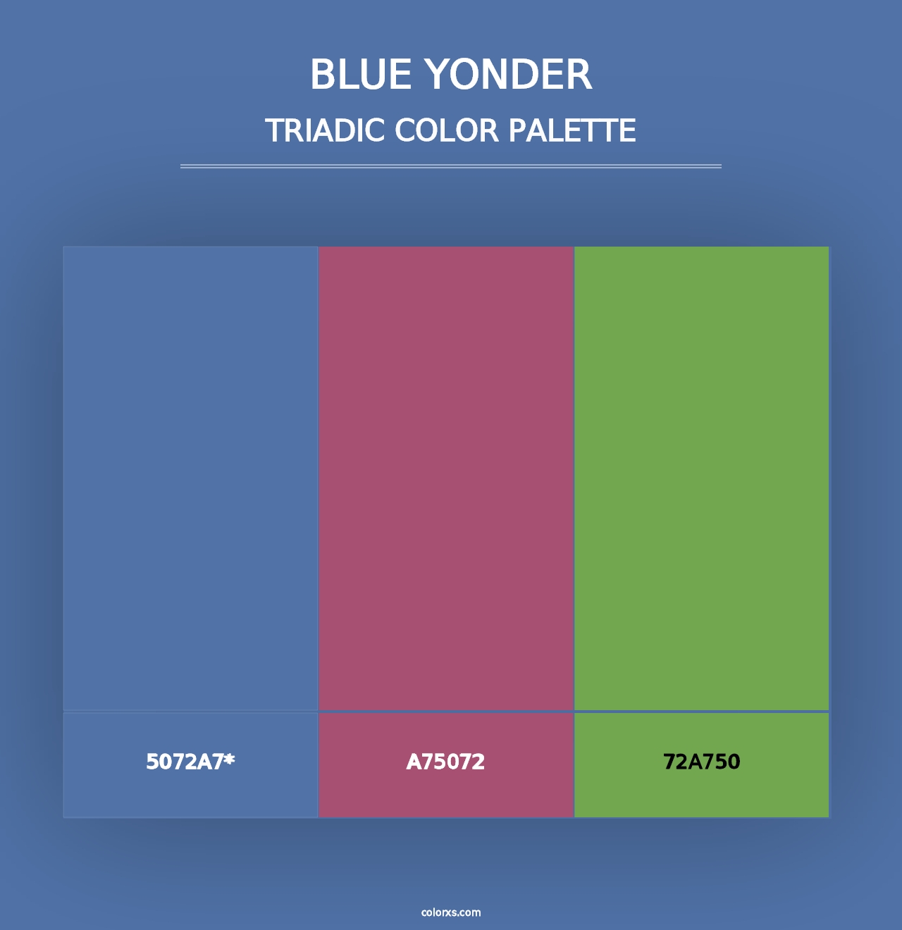 Blue Yonder - Triadic Color Palette