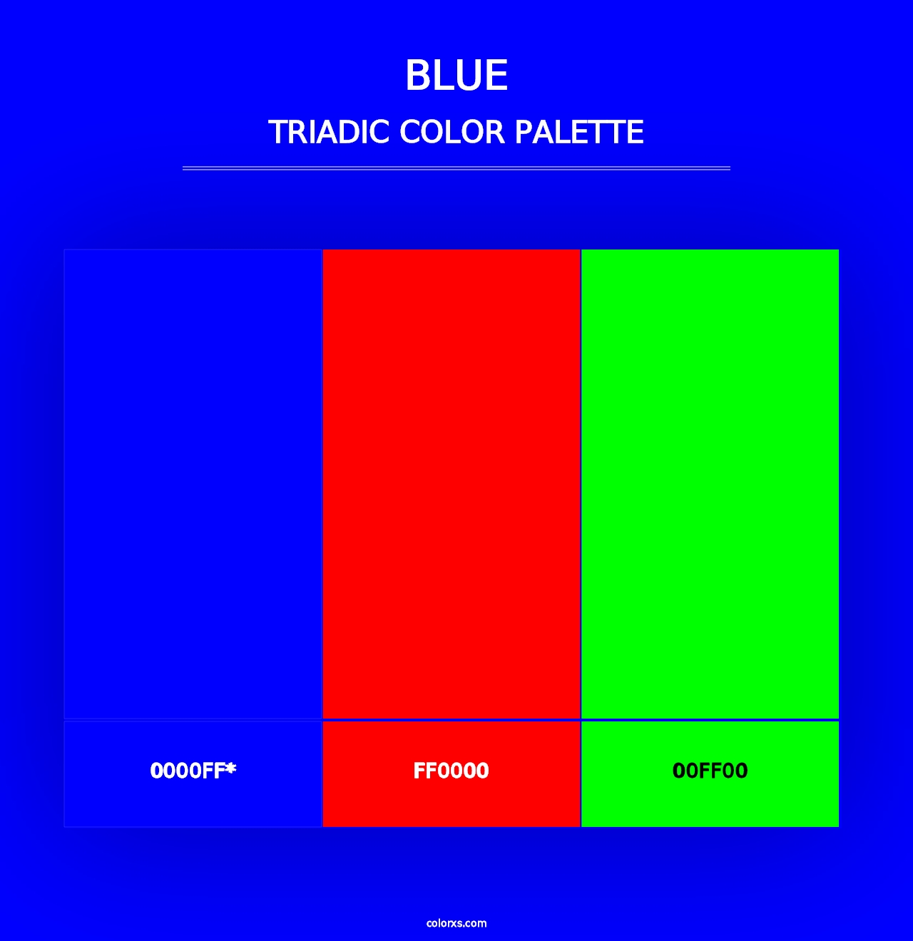 Blue - Triadic Color Palette