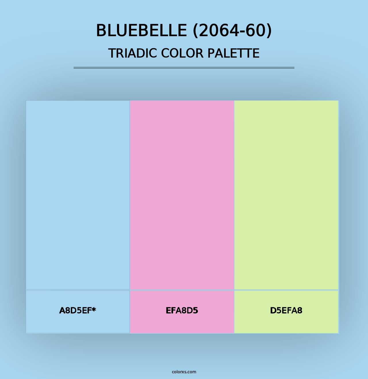 Bluebelle (2064-60) - Triadic Color Palette