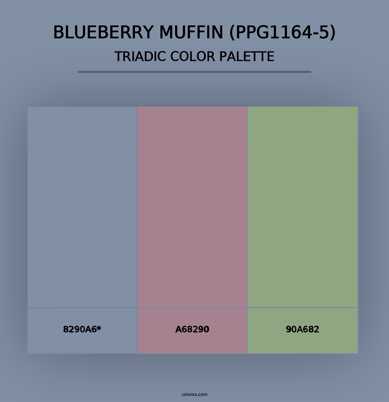 Blueberry Muffin (PPG1164-5) - Triadic Color Palette