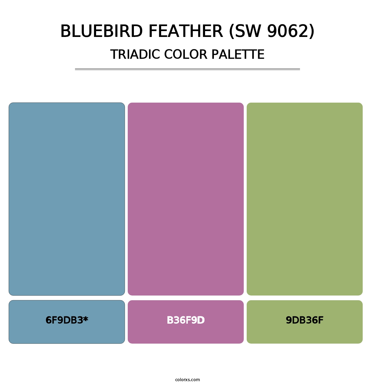 Bluebird Feather (SW 9062) - Triadic Color Palette