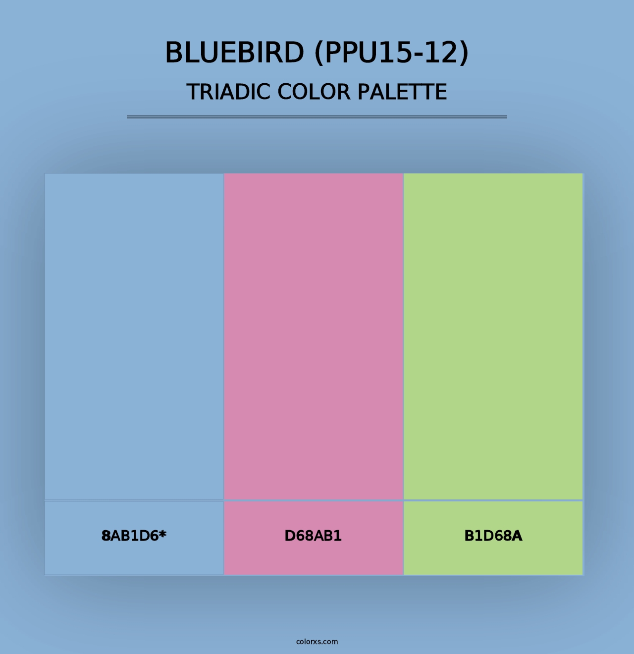 Bluebird (PPU15-12) - Triadic Color Palette