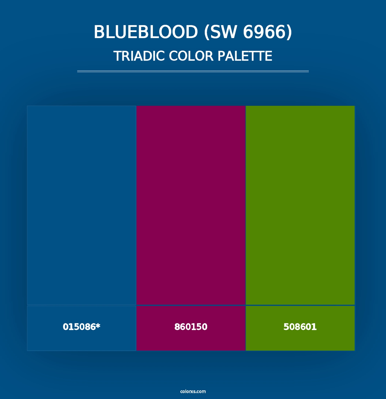 Blueblood (SW 6966) - Triadic Color Palette