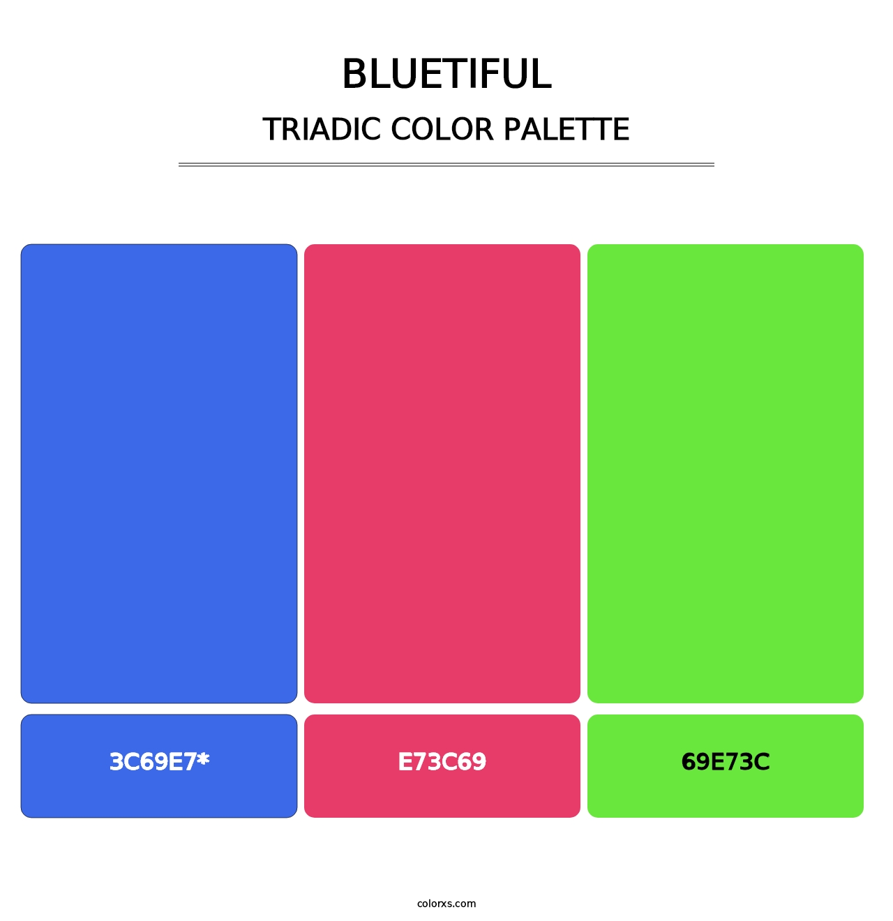 Bluetiful - Triadic Color Palette