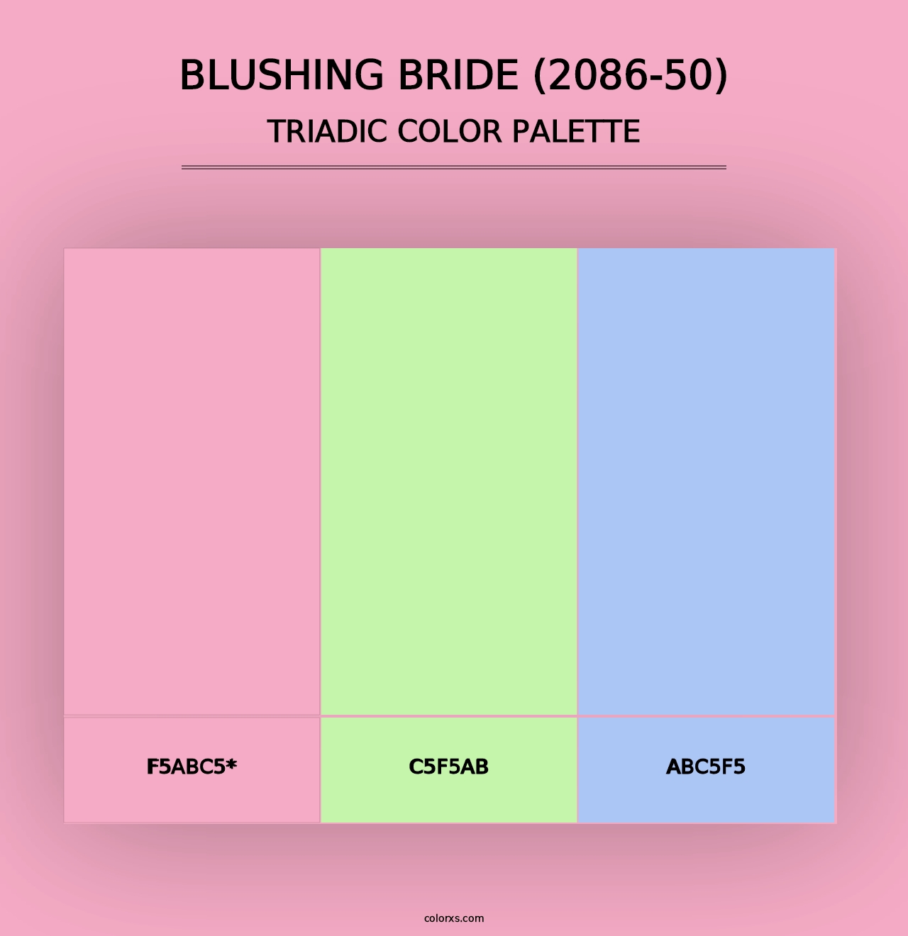 Blushing Bride (2086-50) - Triadic Color Palette