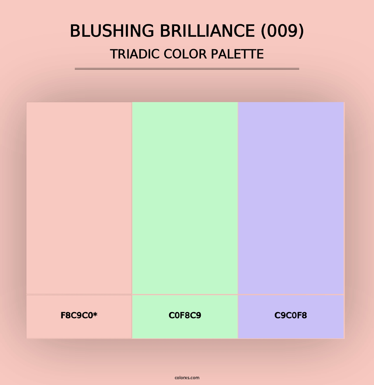 Blushing Brilliance (009) - Triadic Color Palette