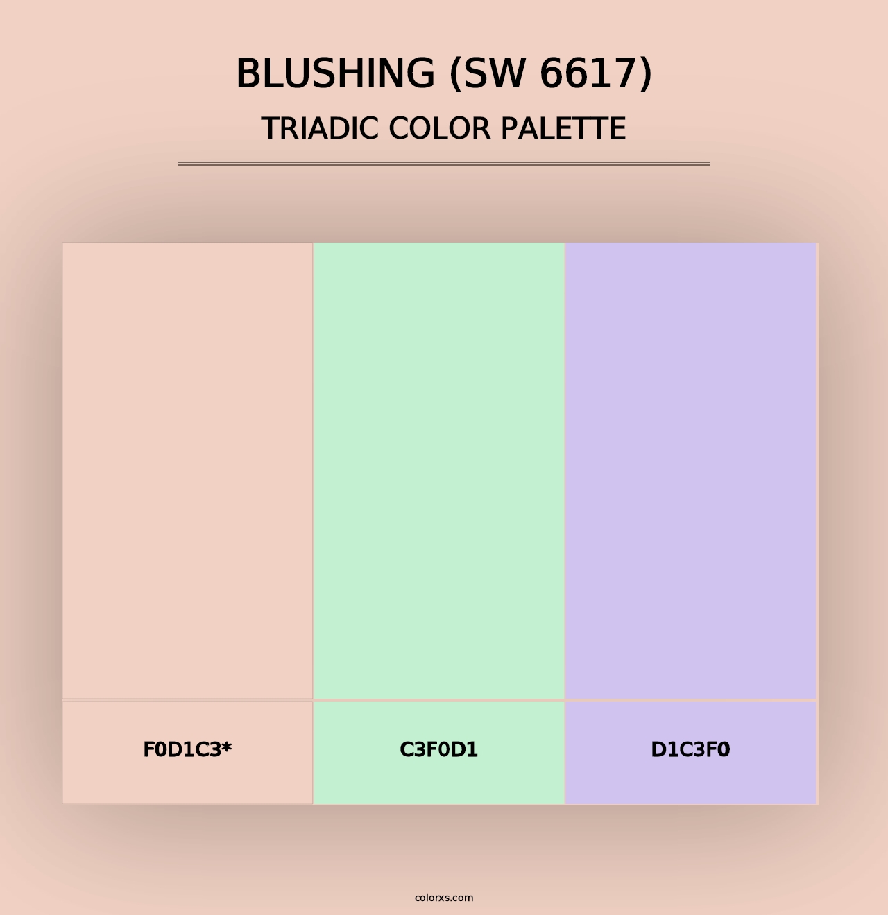 Blushing (SW 6617) - Triadic Color Palette