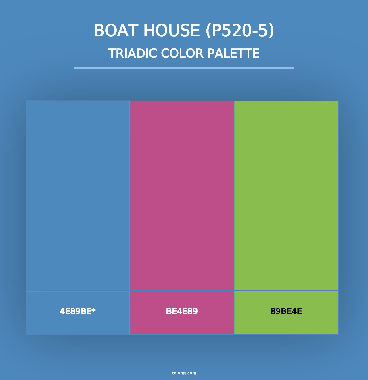 Boat House (P520-5) - Triadic Color Palette