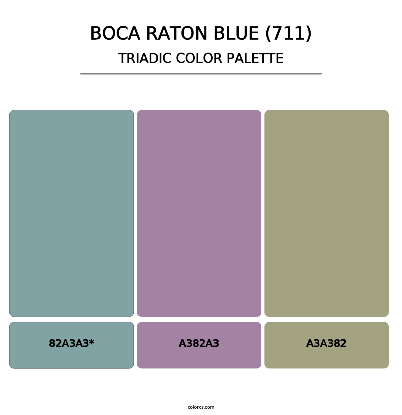 Boca Raton Blue (711) - Triadic Color Palette