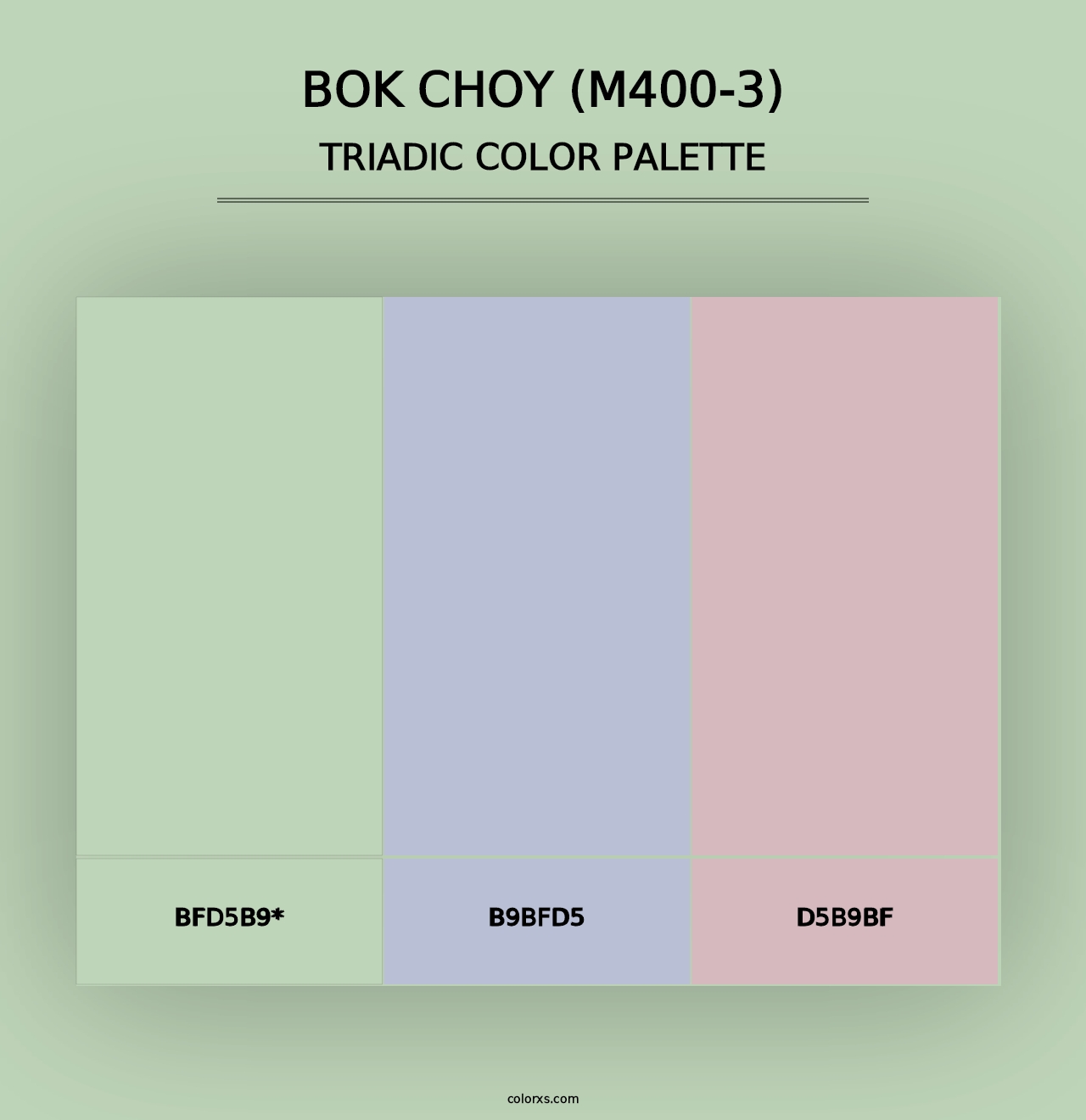 Bok Choy (M400-3) - Triadic Color Palette