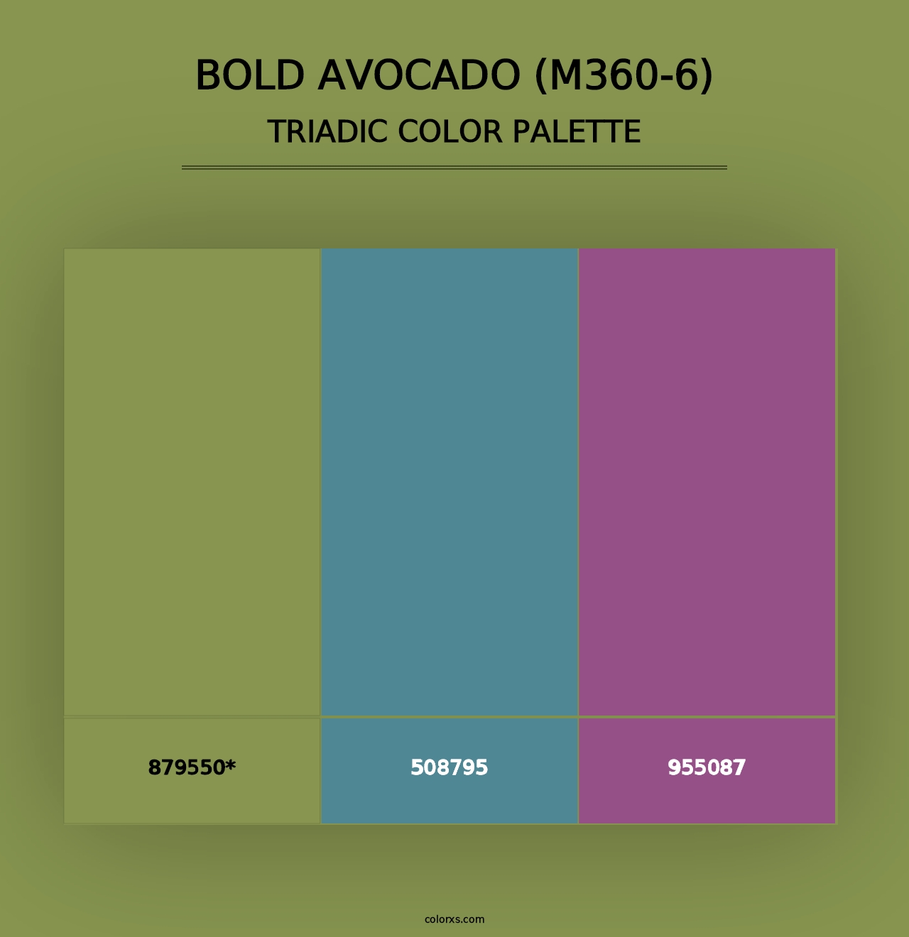 Bold Avocado (M360-6) - Triadic Color Palette