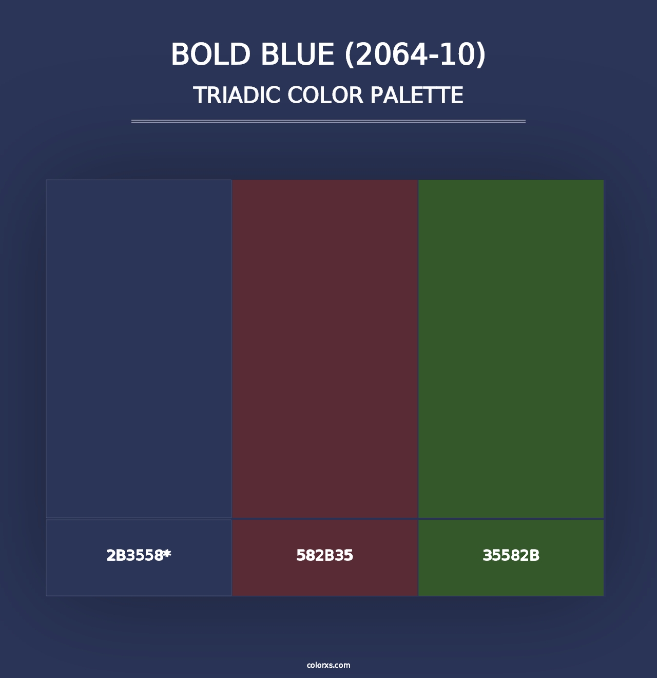 Bold Blue (2064-10) - Triadic Color Palette