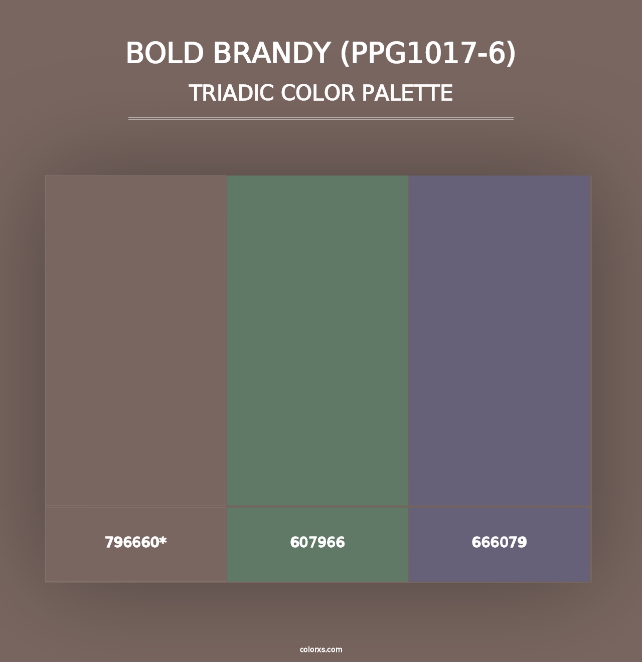 Bold Brandy (PPG1017-6) - Triadic Color Palette