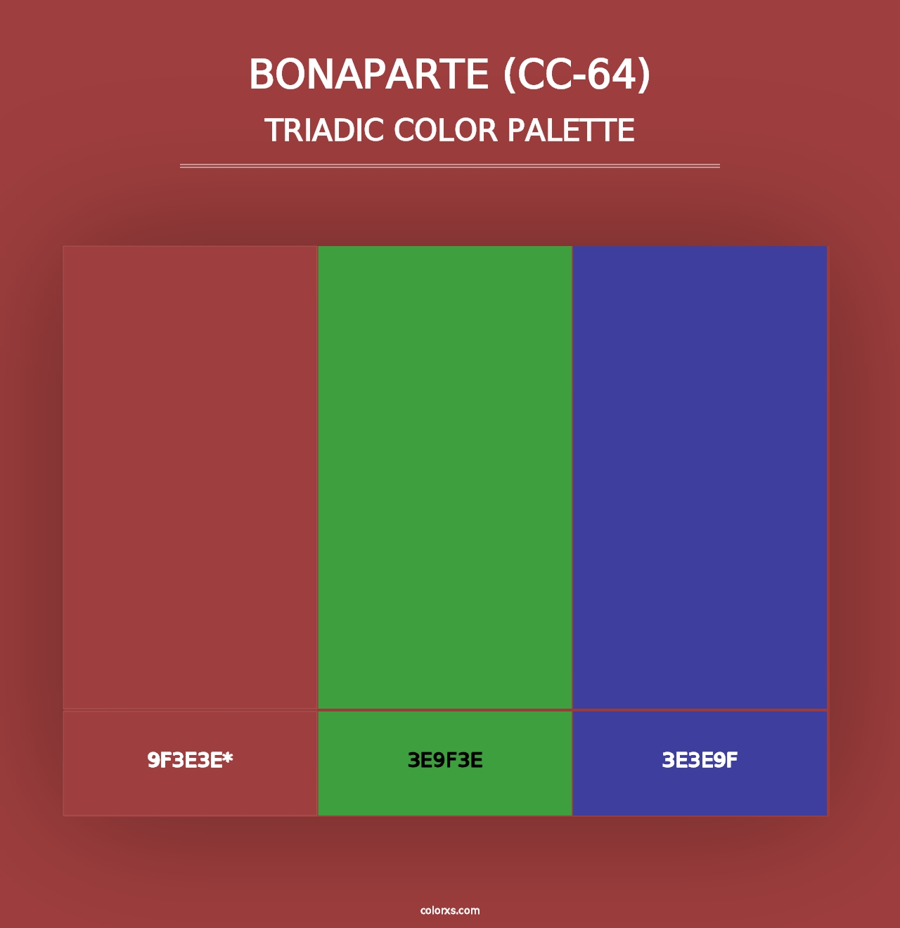 Bonaparte (CC-64) - Triadic Color Palette