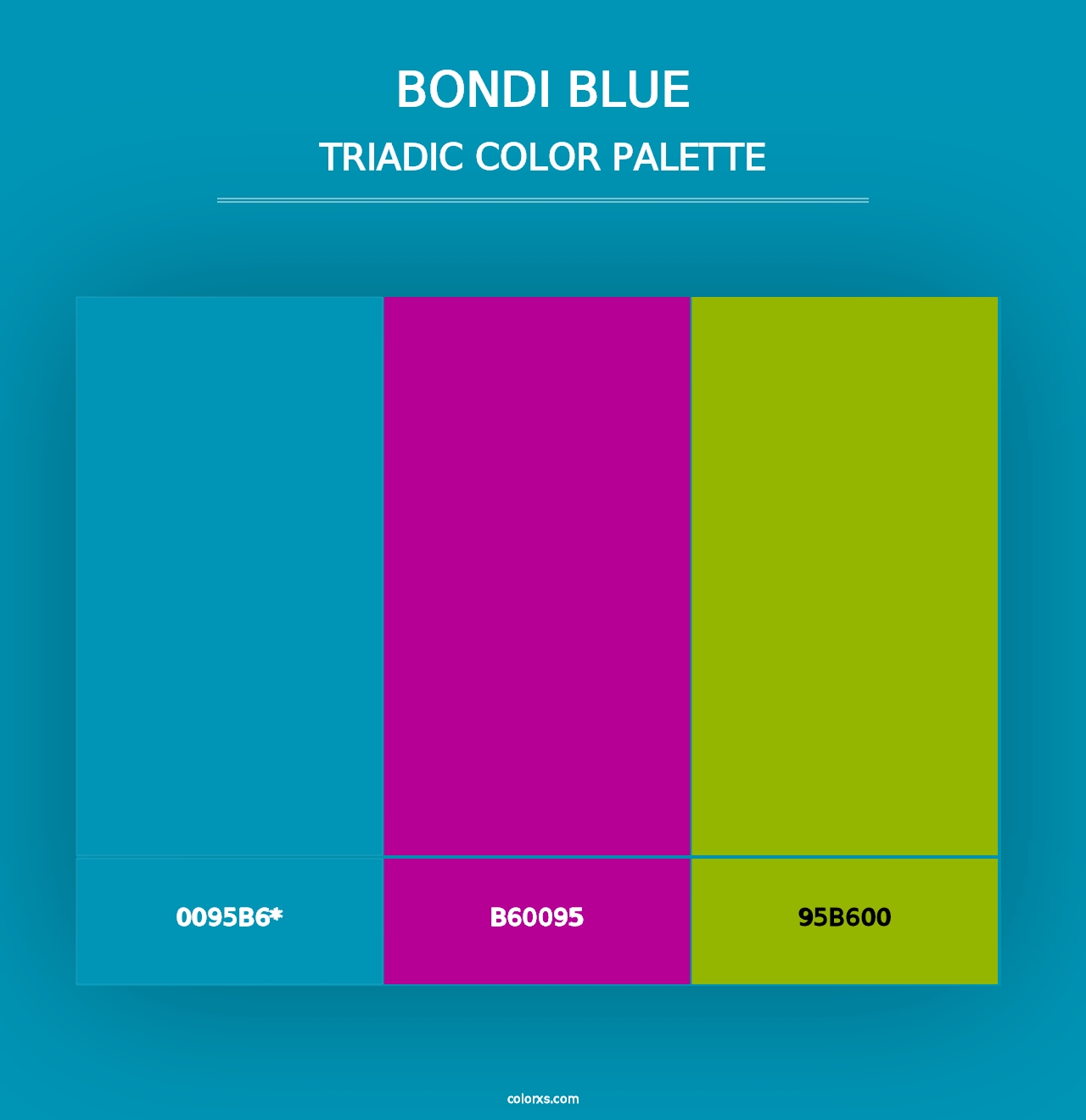 Bondi Blue - Triadic Color Palette