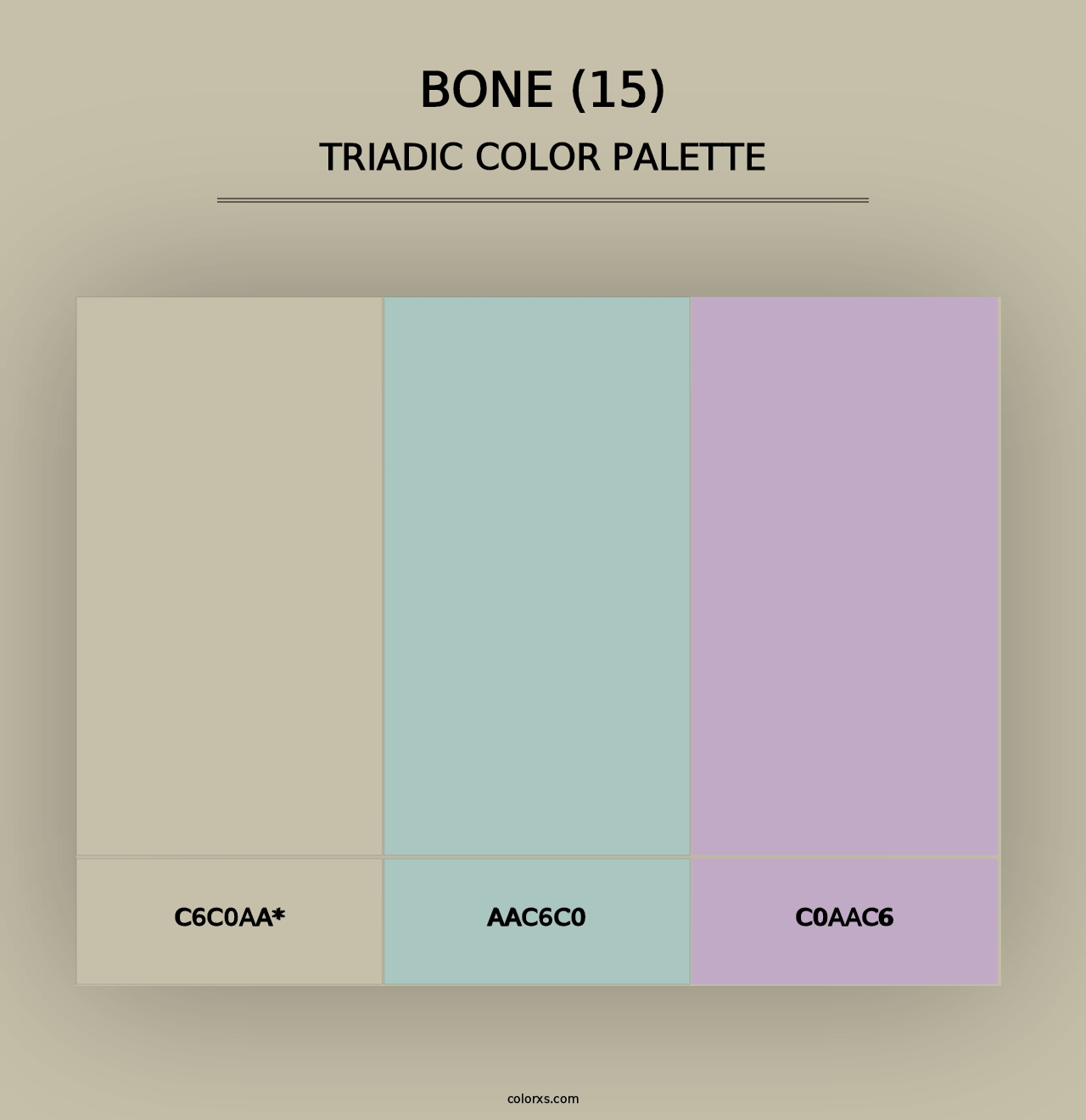 Bone (15) - Triadic Color Palette