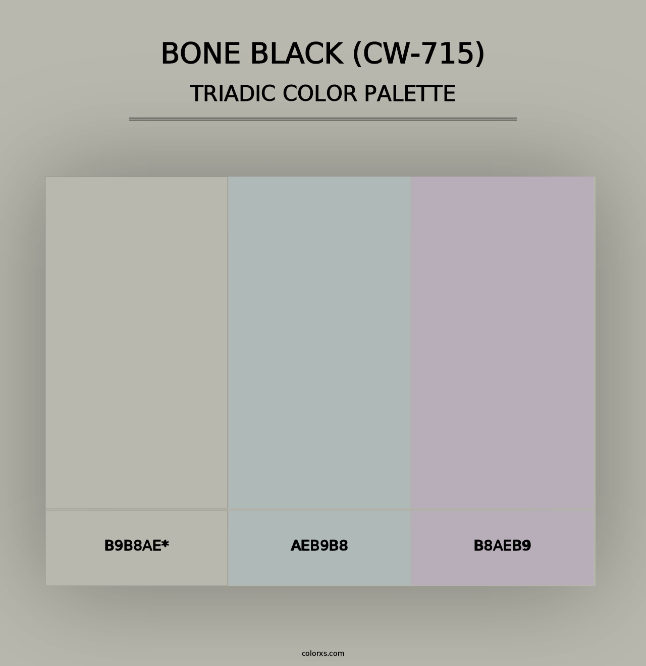 Bone Black (CW-715) - Triadic Color Palette