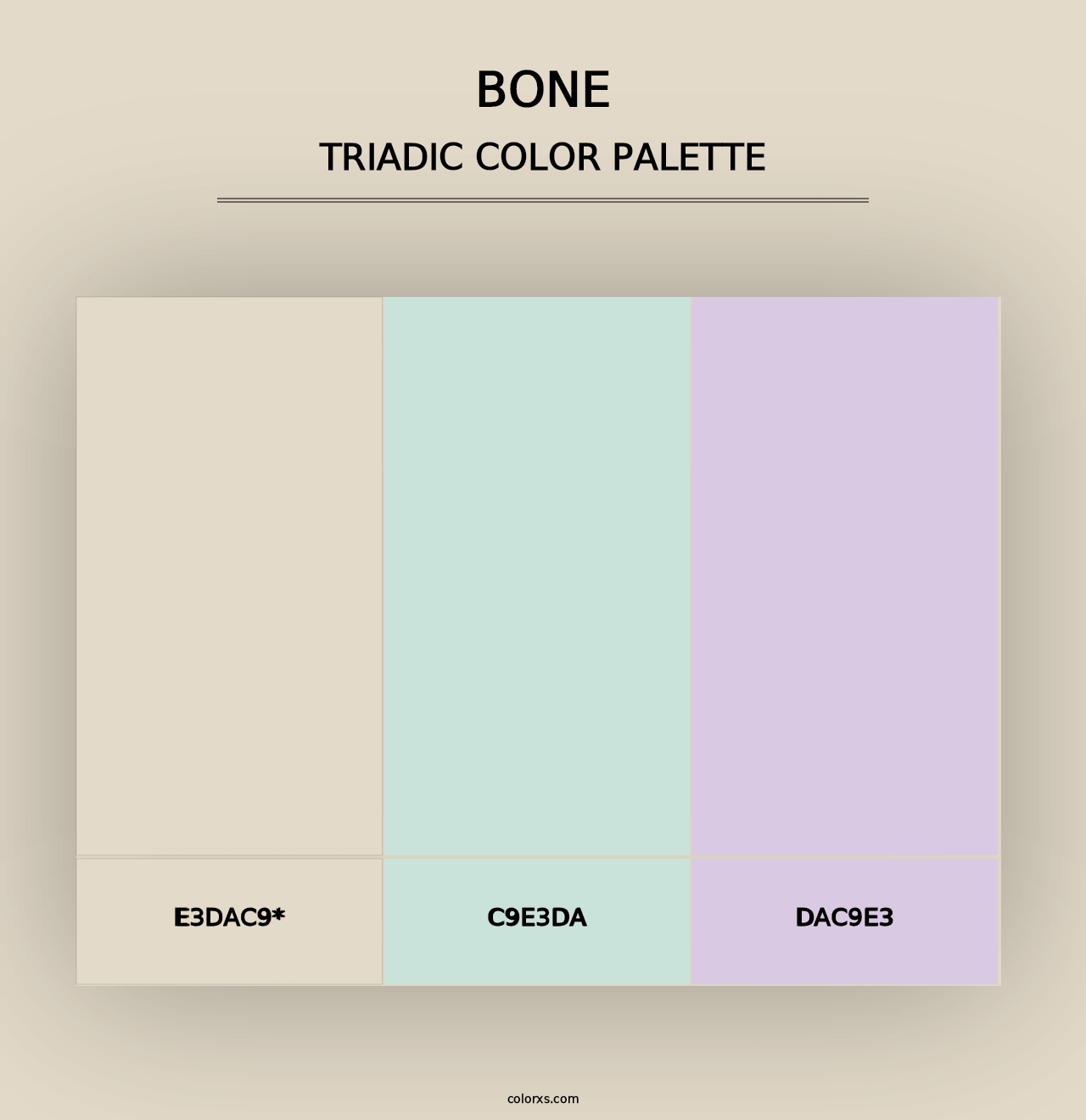 Bone - Triadic Color Palette