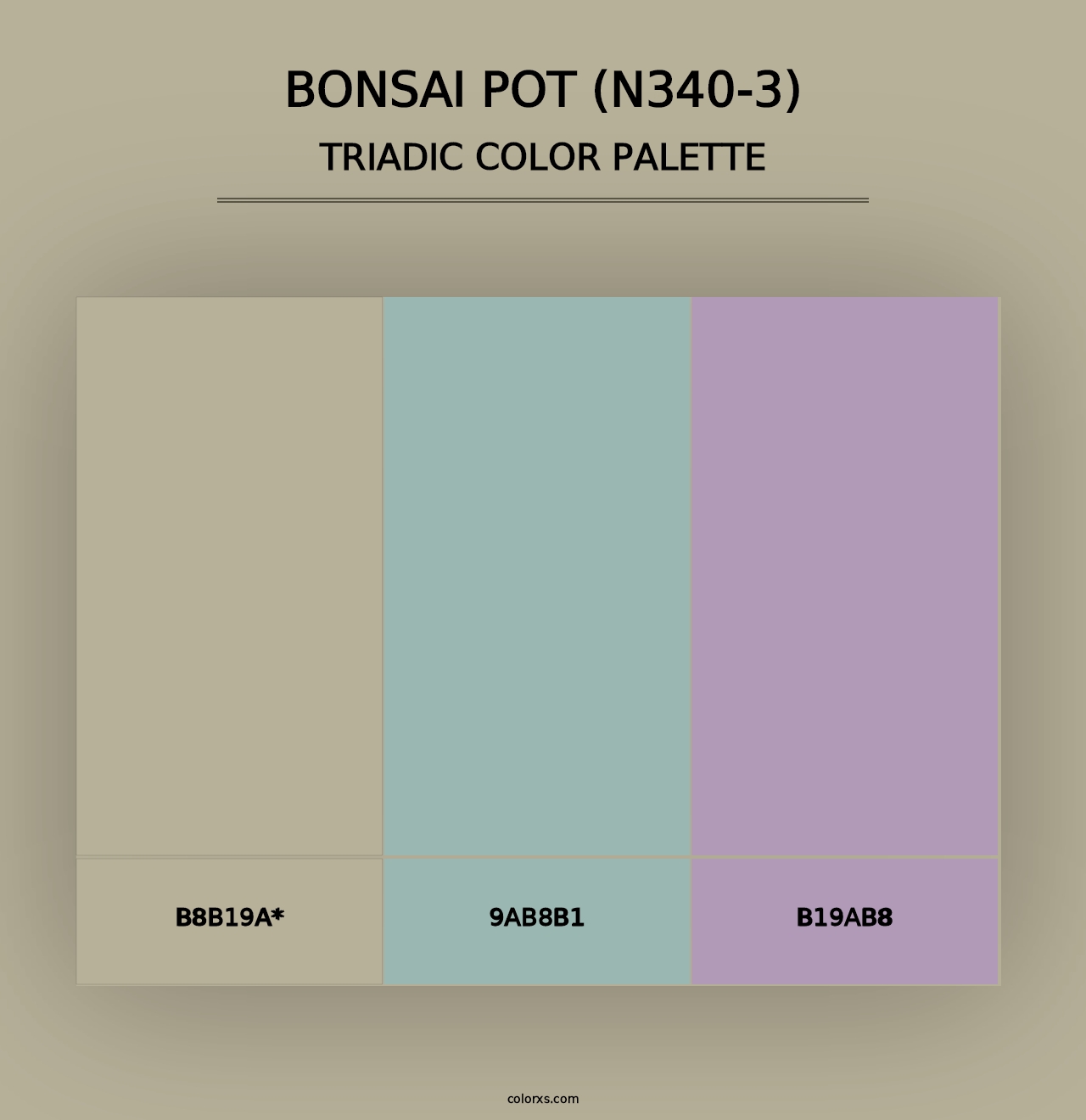 Bonsai Pot (N340-3) - Triadic Color Palette