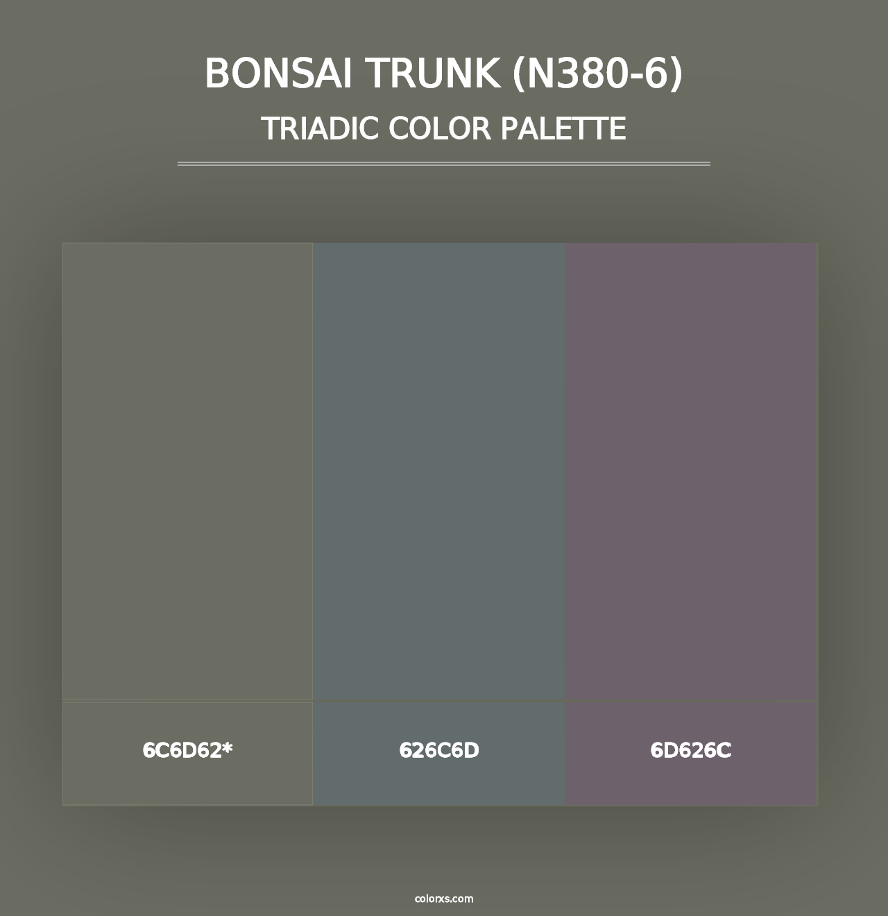 Bonsai Trunk (N380-6) - Triadic Color Palette