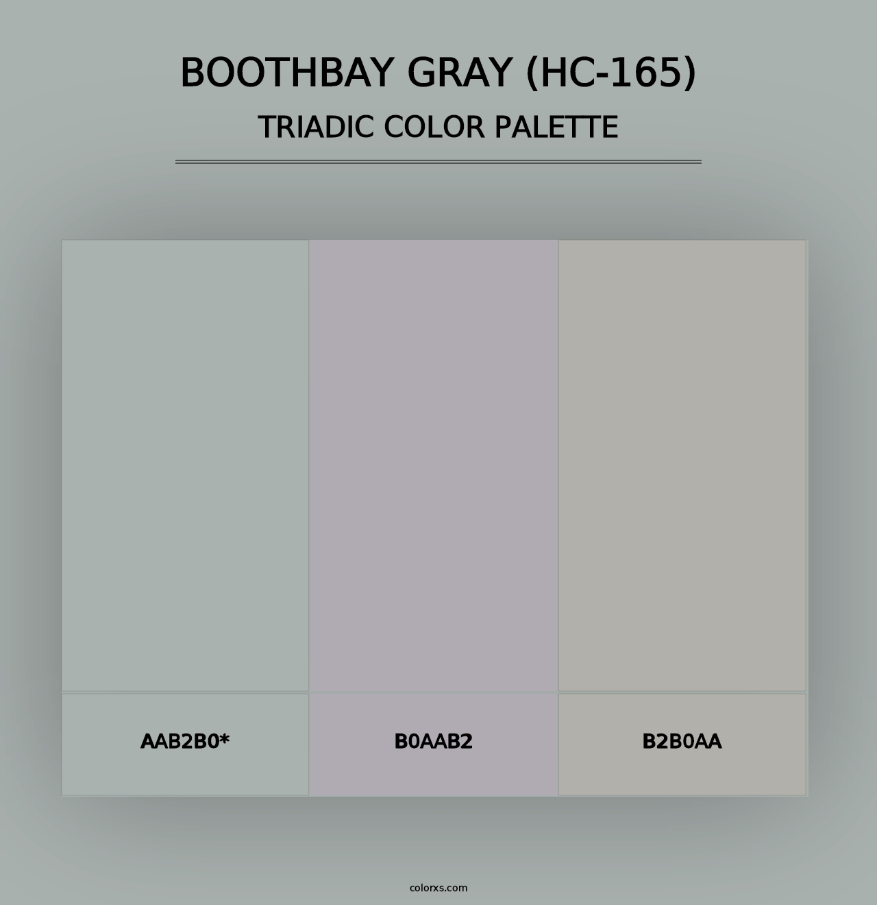 Boothbay Gray (HC-165) - Triadic Color Palette