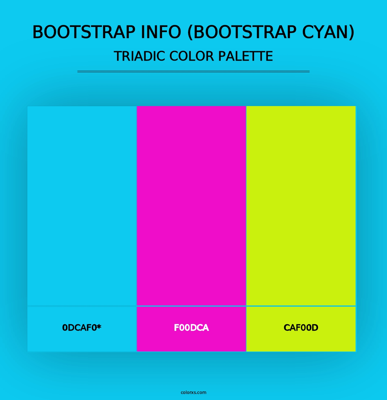 Bootstrap Info (Bootstrap Cyan) - Triadic Color Palette