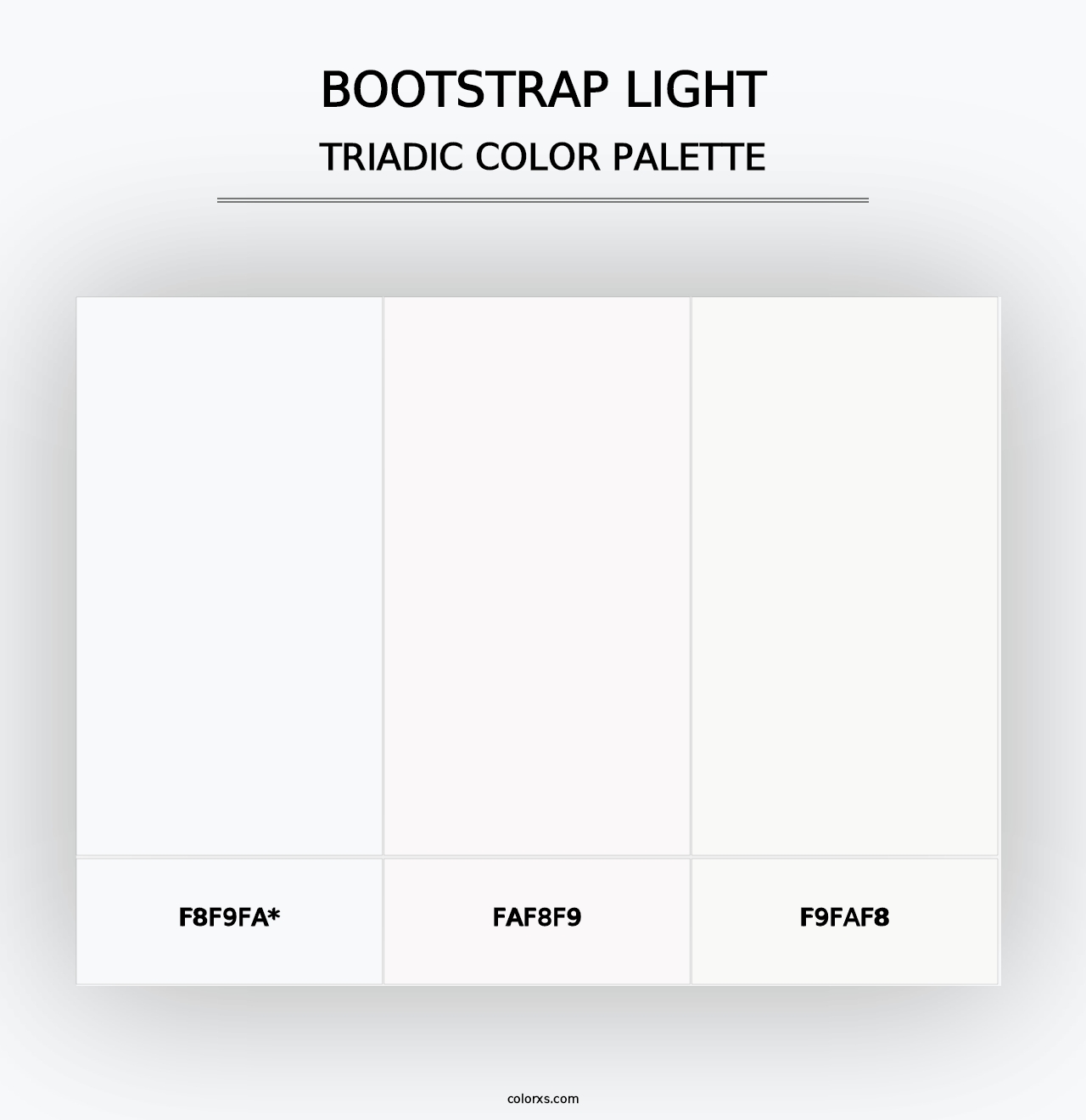 Bootstrap Light - Triadic Color Palette