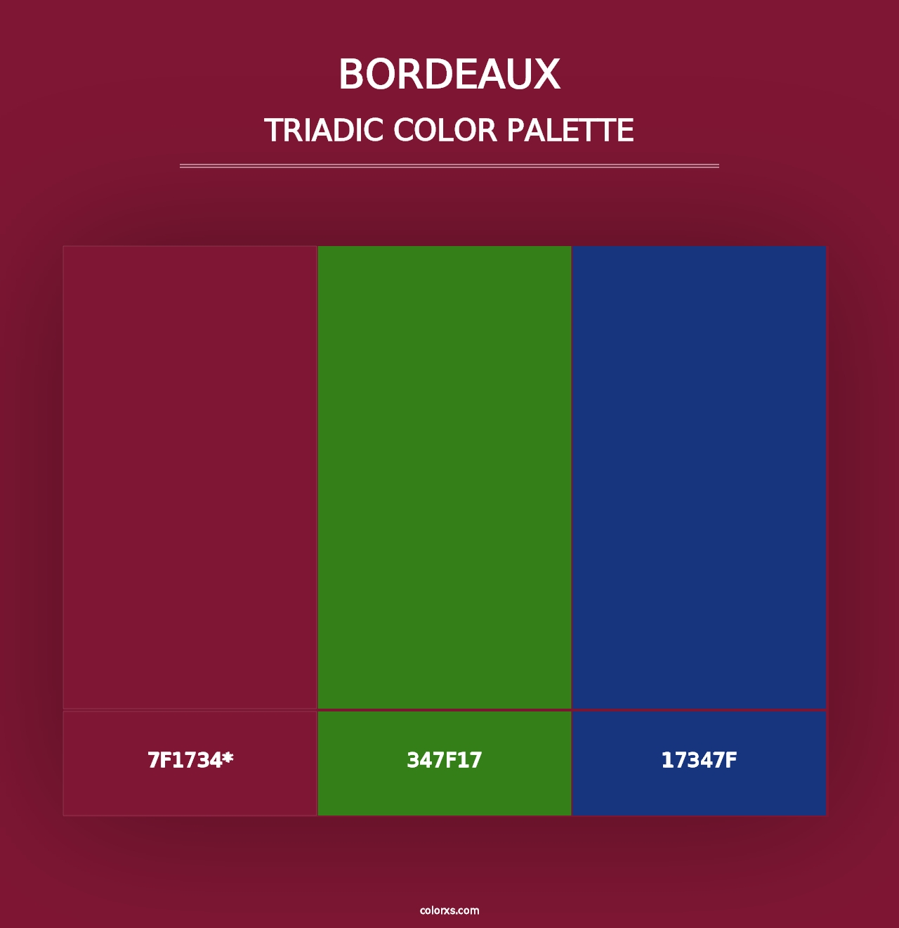 Bordeaux - Triadic Color Palette