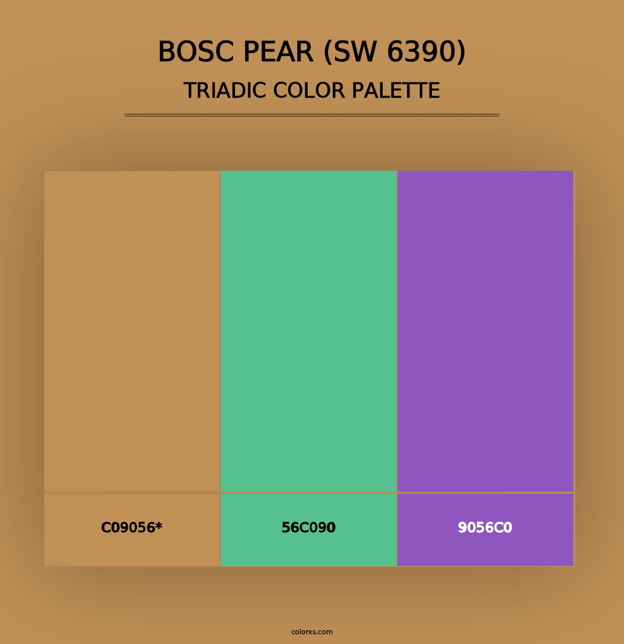 Bosc Pear (SW 6390) - Triadic Color Palette