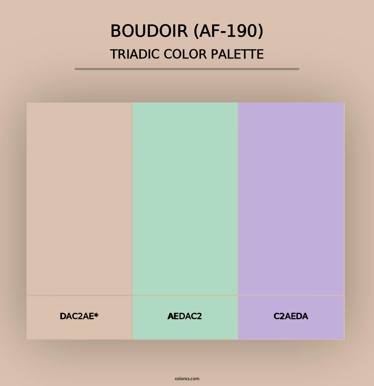 Boudoir (AF-190) - Triadic Color Palette