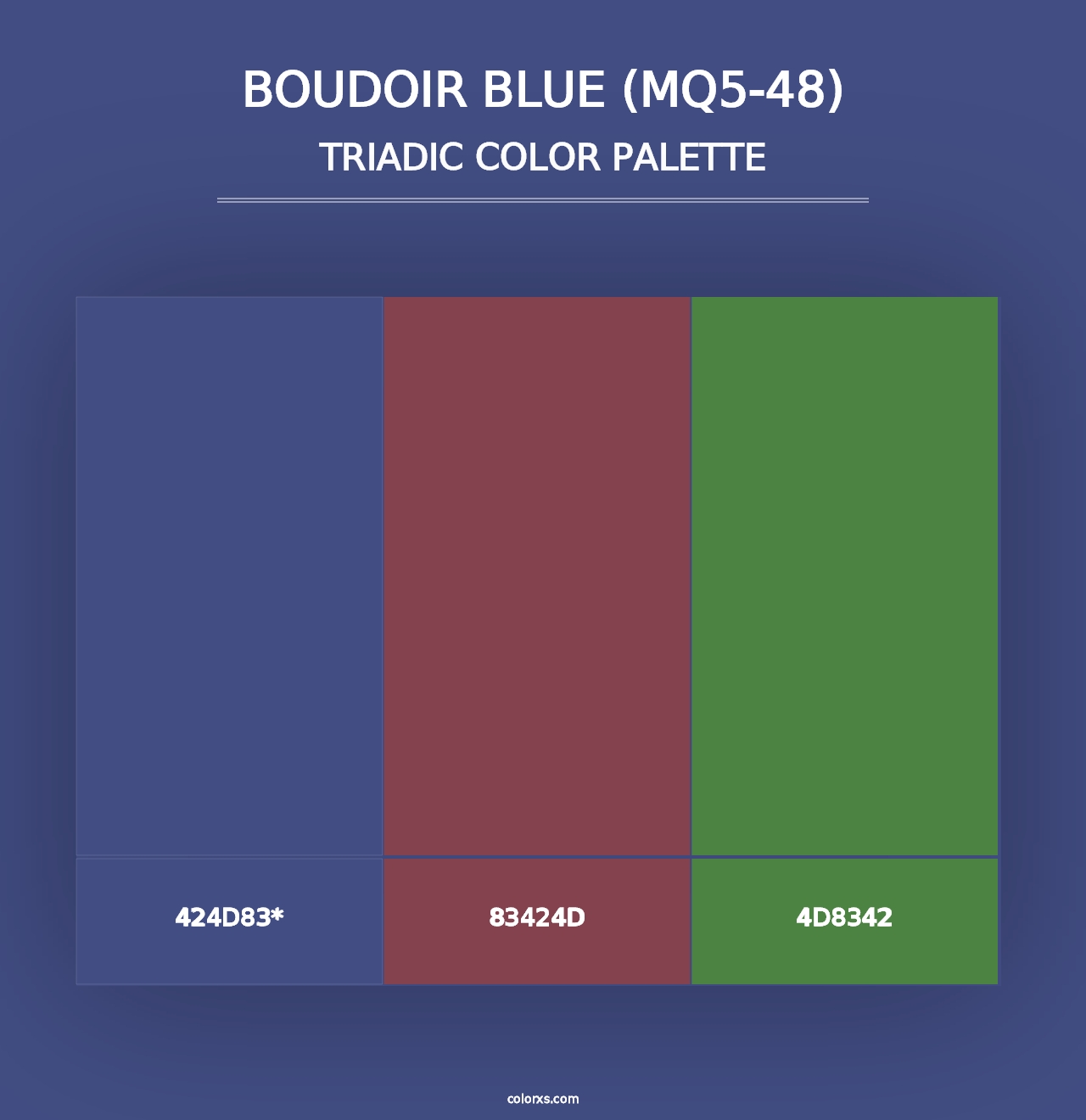 Boudoir Blue (MQ5-48) - Triadic Color Palette