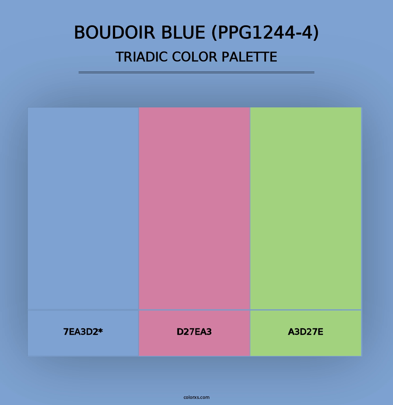 Boudoir Blue (PPG1244-4) - Triadic Color Palette