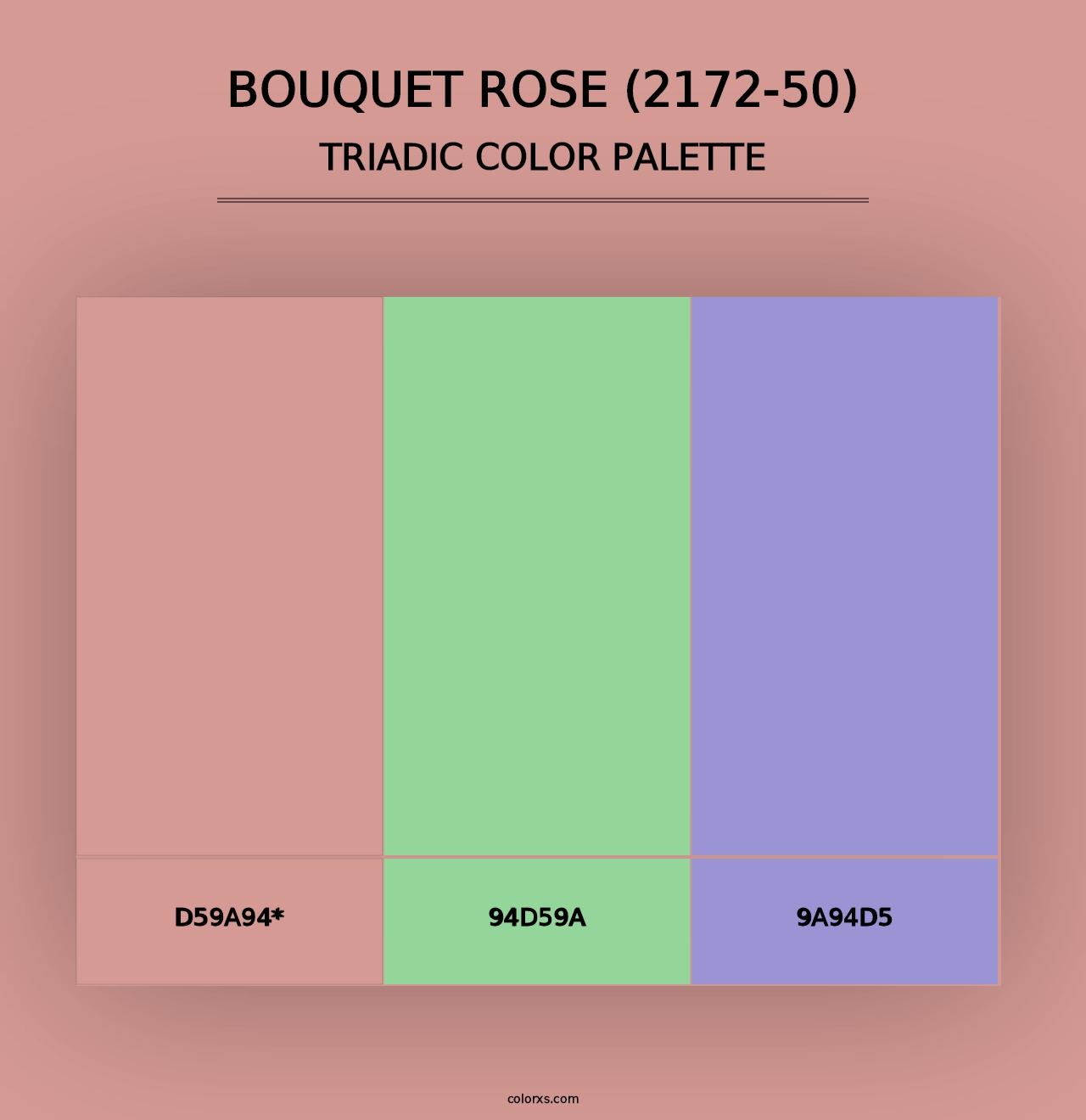 Bouquet Rose (2172-50) - Triadic Color Palette