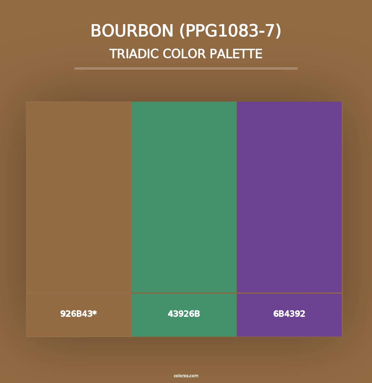 Bourbon (PPG1083-7) - Triadic Color Palette