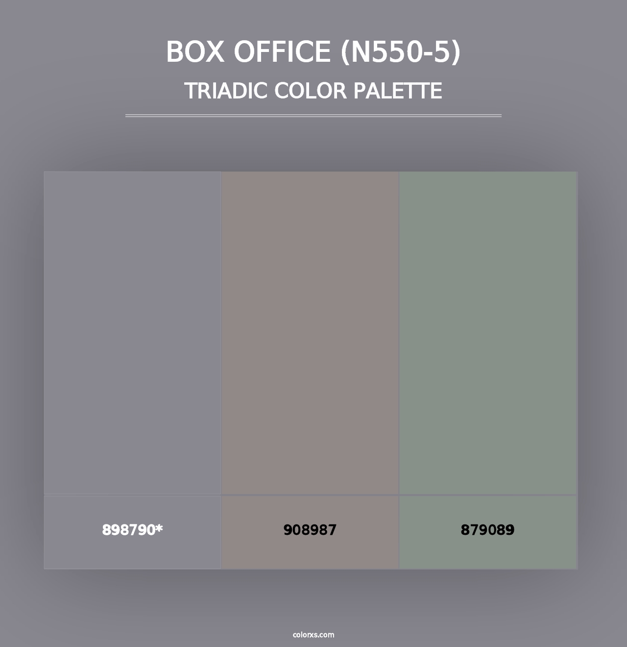 Box Office (N550-5) - Triadic Color Palette