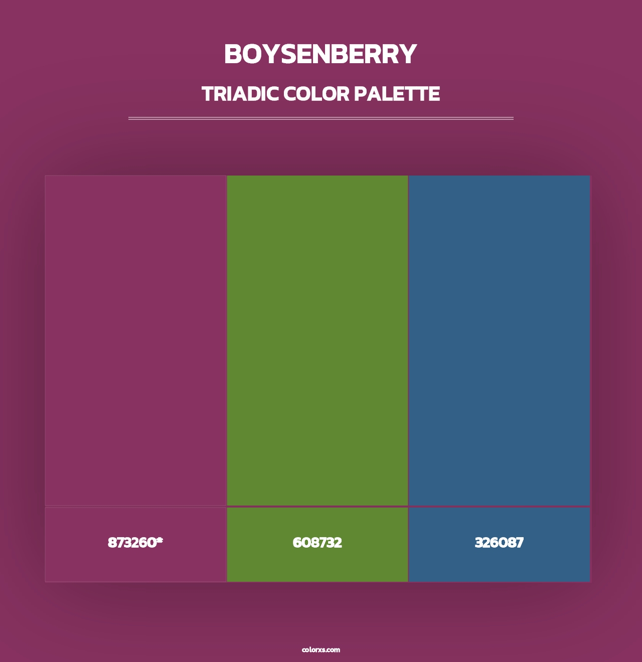 Boysenberry - Triadic Color Palette