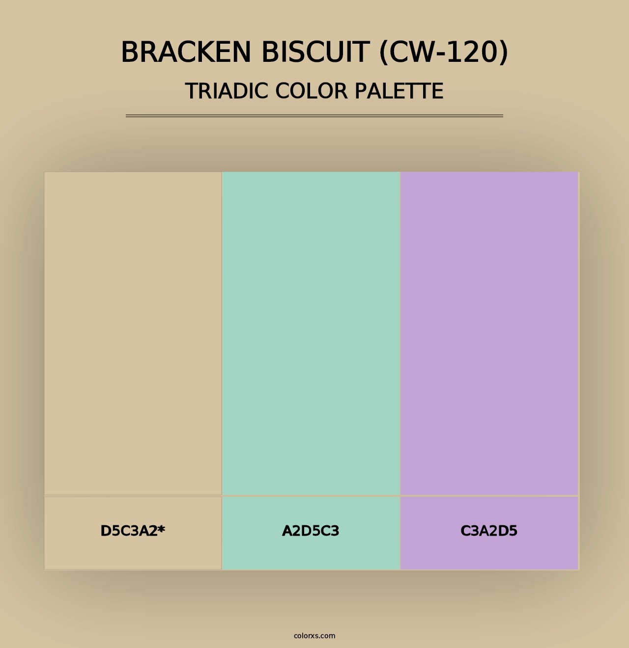 Bracken Biscuit (CW-120) - Triadic Color Palette