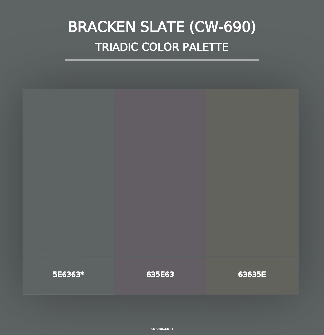 Bracken Slate (CW-690) - Triadic Color Palette