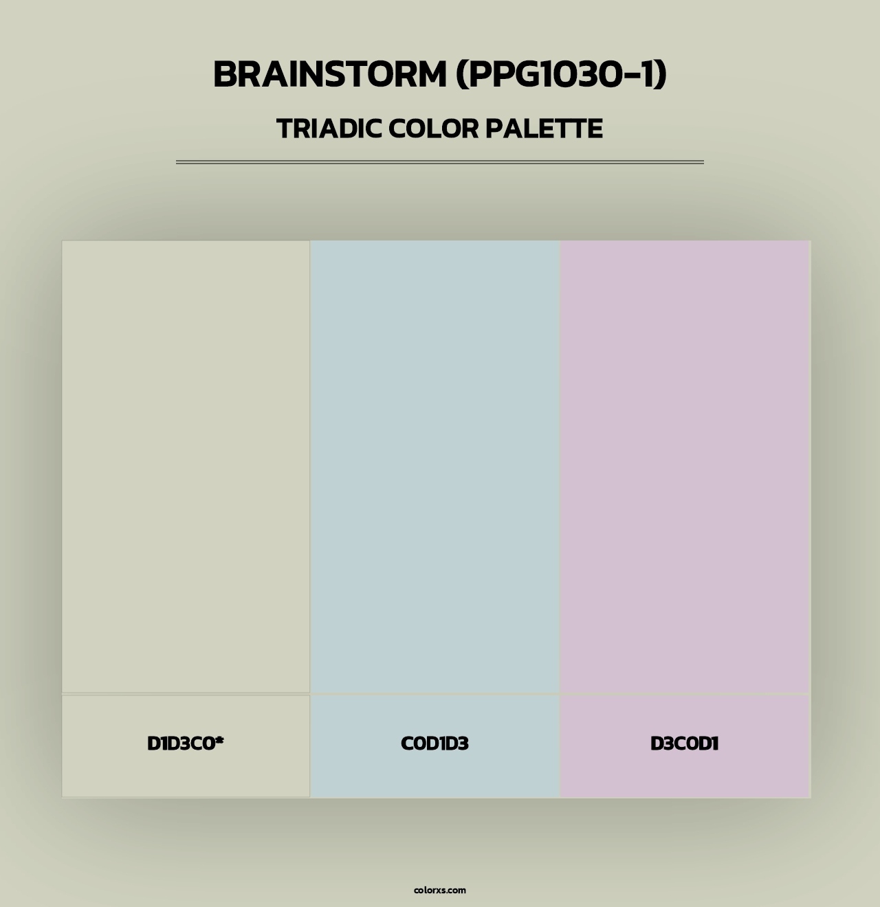 Brainstorm (PPG1030-1) - Triadic Color Palette